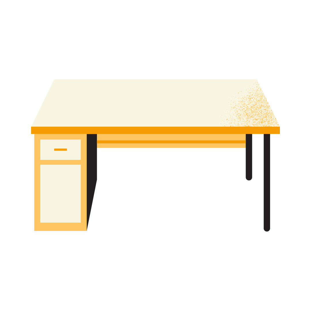 Tisch mit Eingravierung